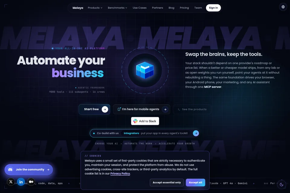 Aperçu de la landing page