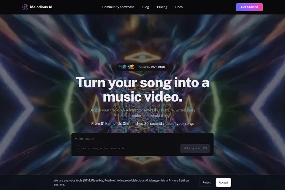 Aperçu de la landing page