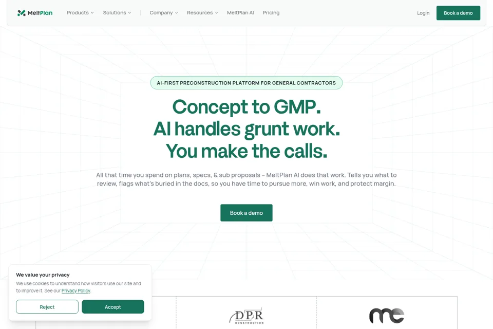 Landing page preview