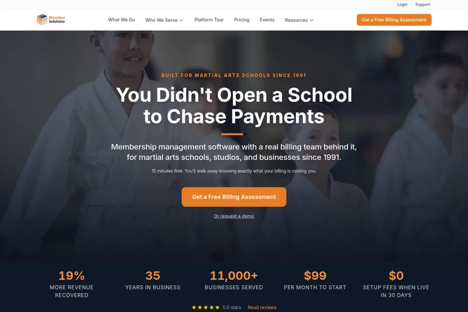 Aperçu de la landing page