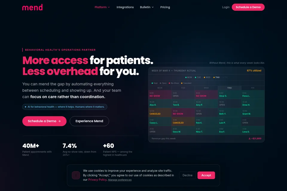 Landing page preview
