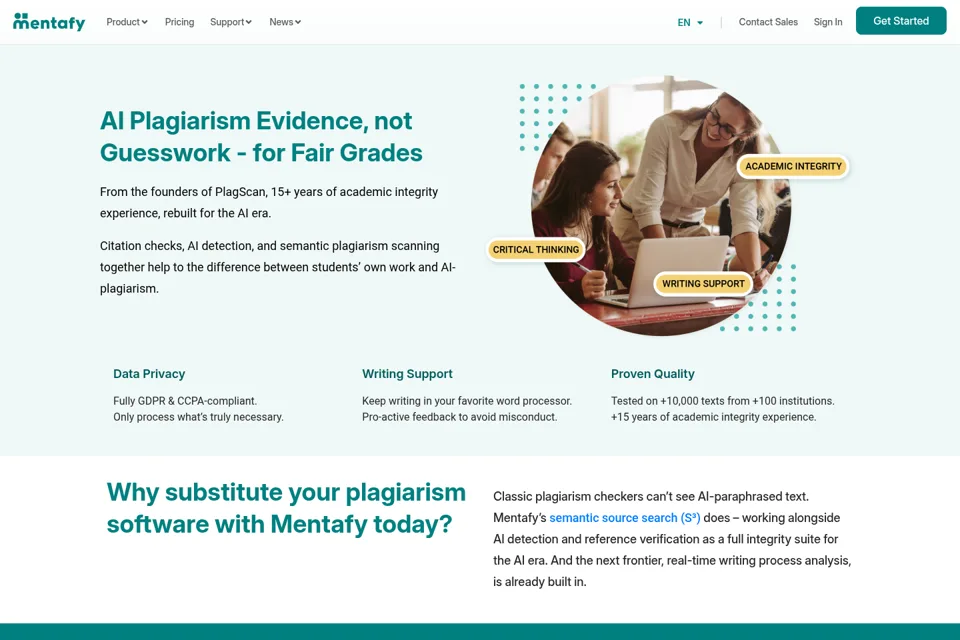 Aperçu de la landing page