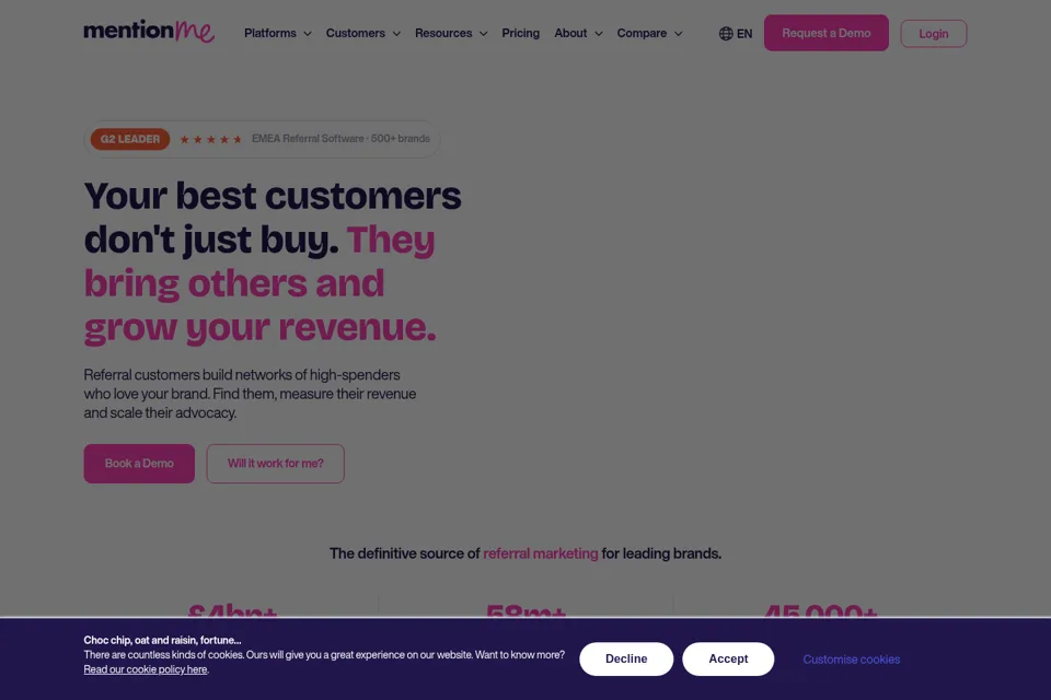 Aperçu de la landing page