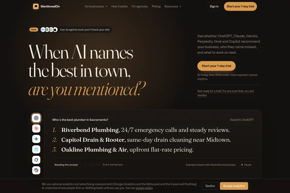 Landing page preview