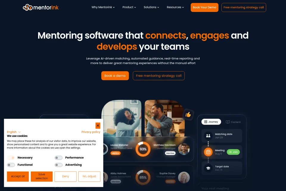 Aperçu de la landing page