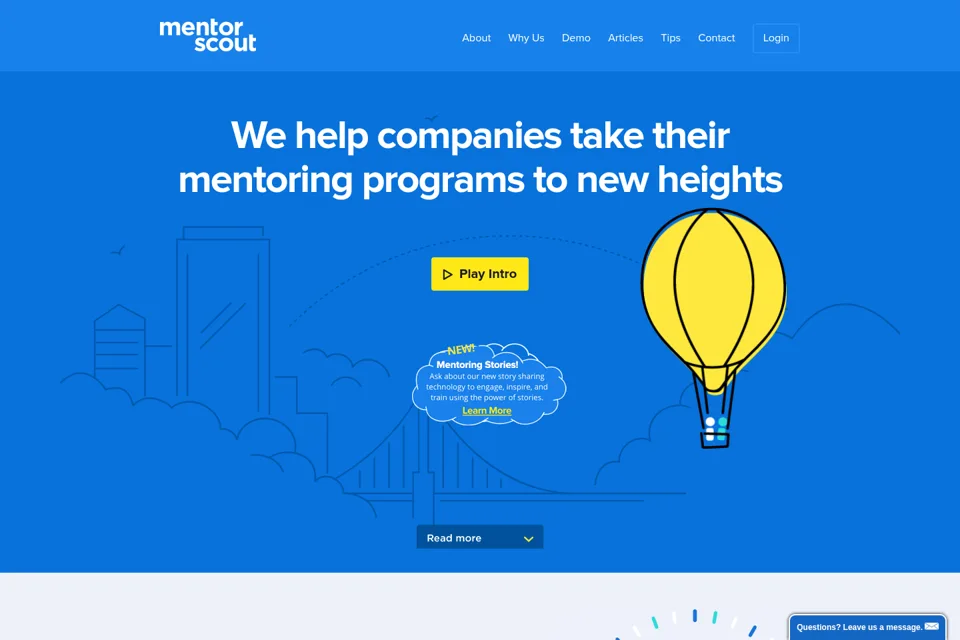 Aperçu de la landing page