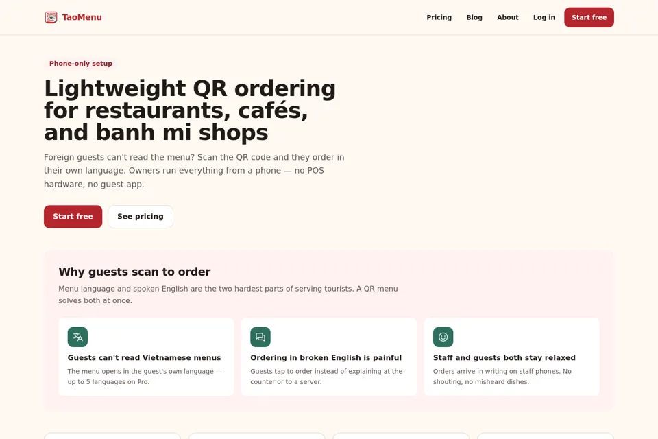 Landing page preview