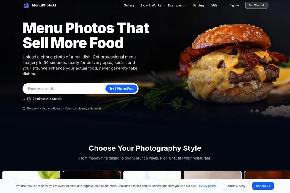 Aperçu de la landing page