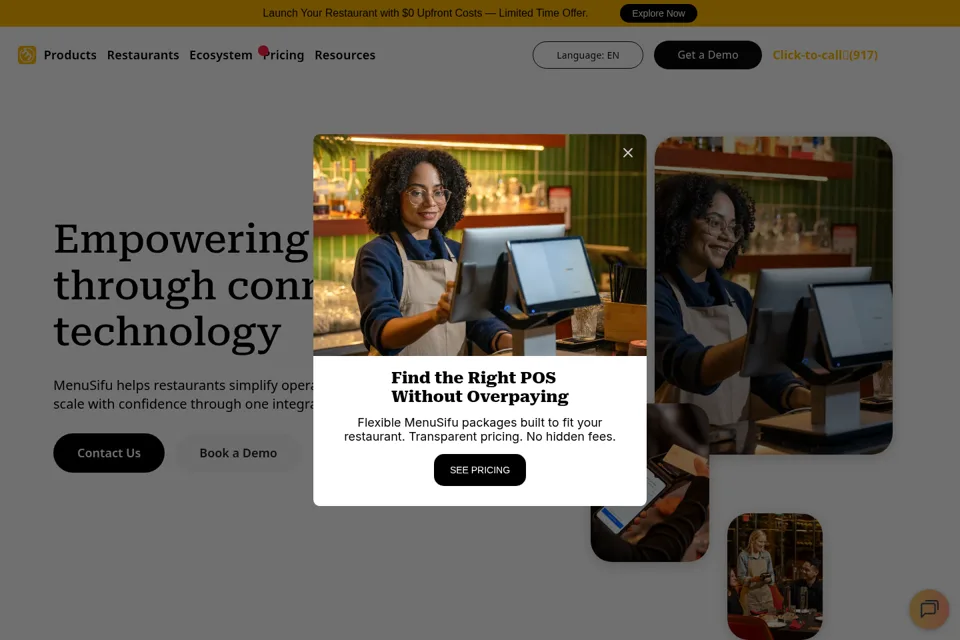 Aperçu de la landing page