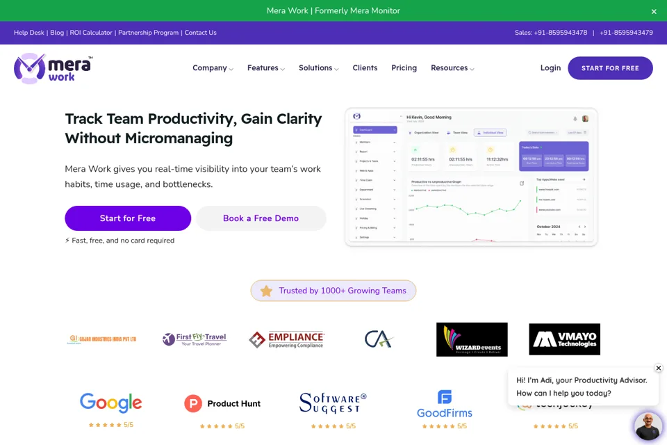 Landing page preview