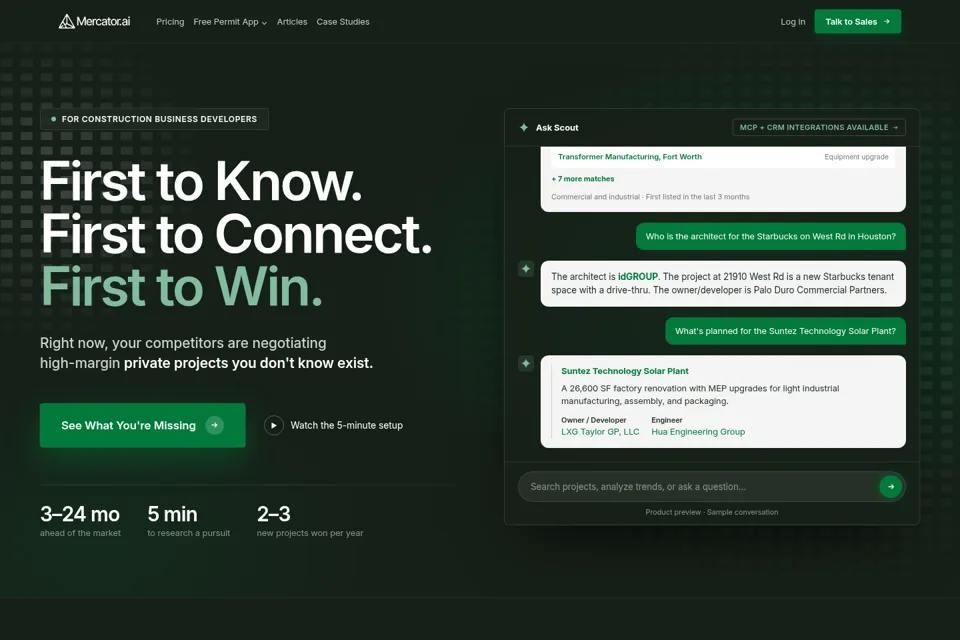 Landing page preview