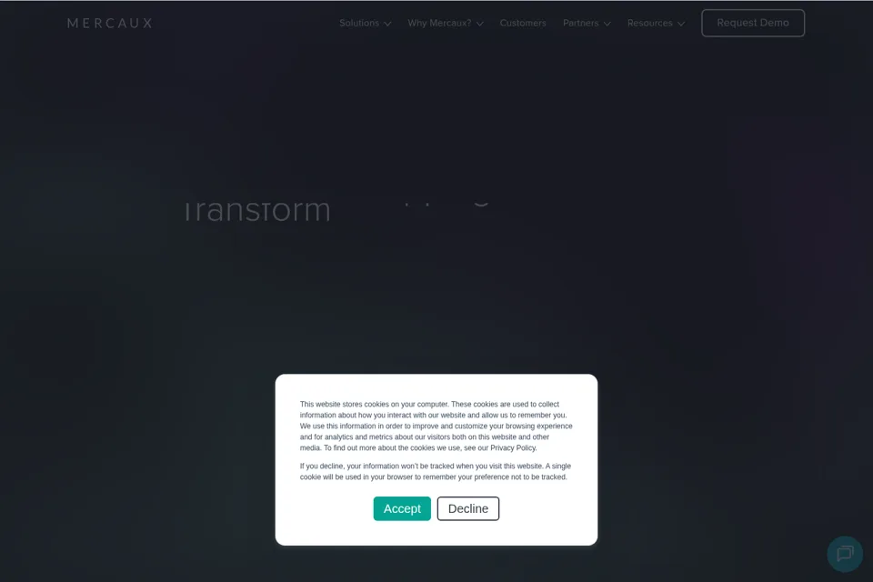 Aperçu de la landing page
