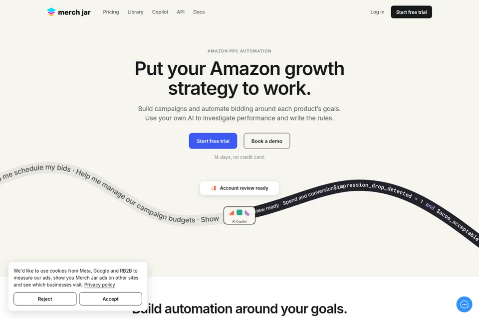 Aperçu de la landing page