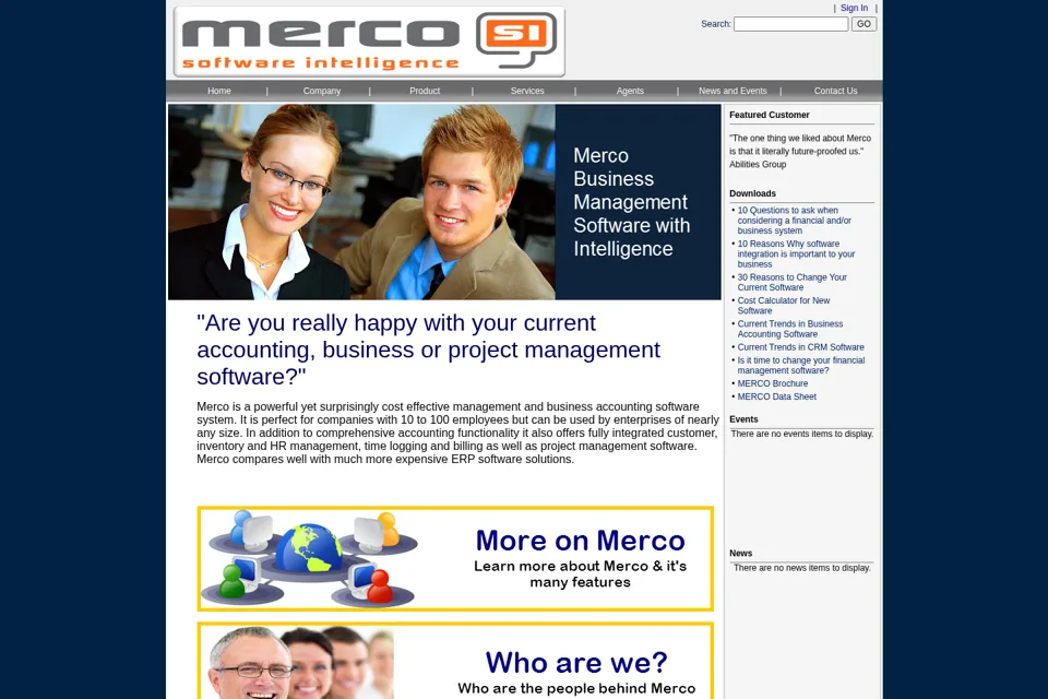 Aperçu de la landing page