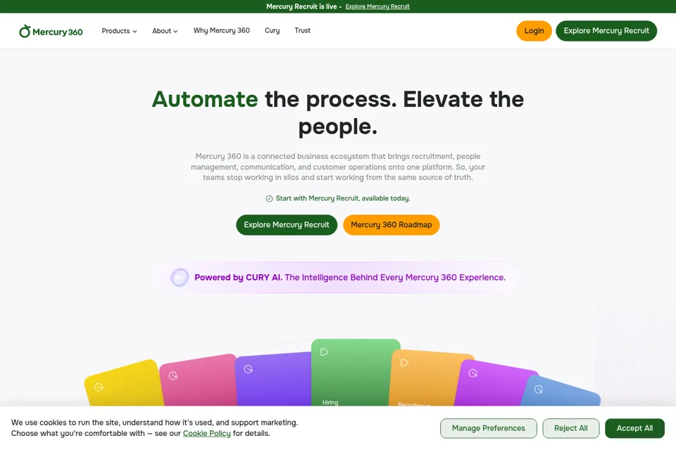 Aperçu de la landing page