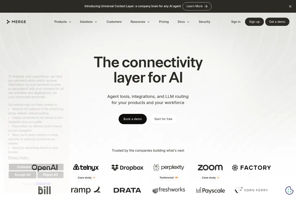 Landing page preview