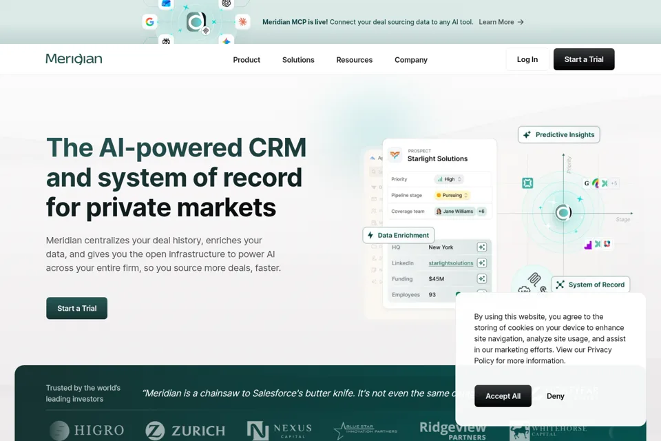Aperçu de la landing page