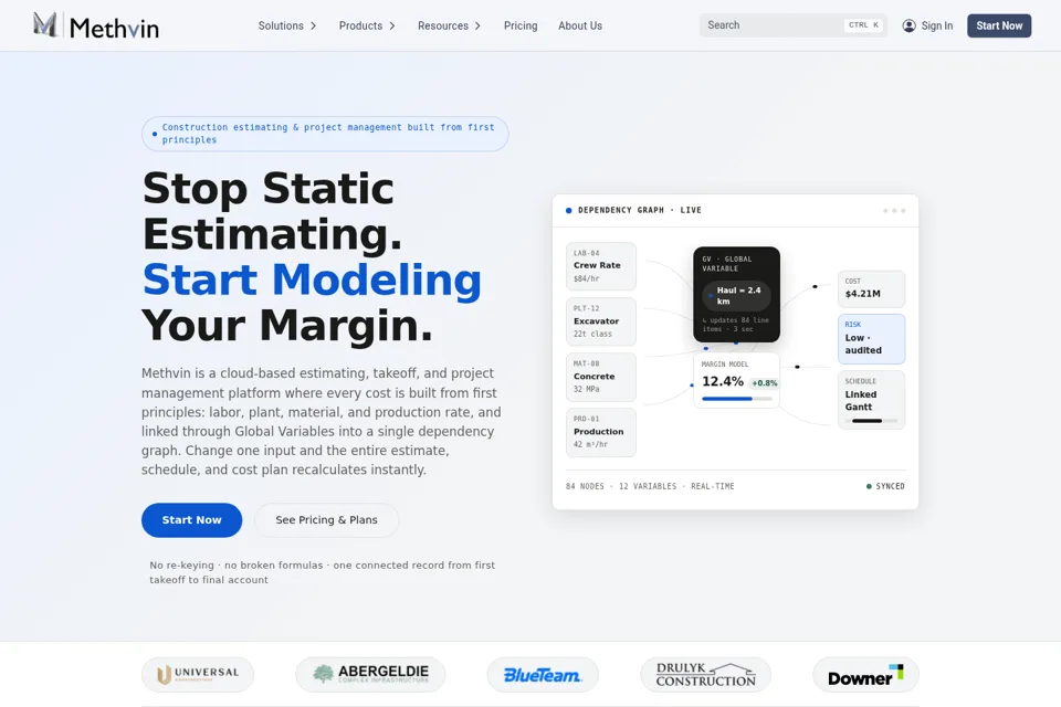 Aperçu de la landing page