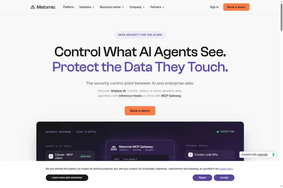 Aperçu de la landing page