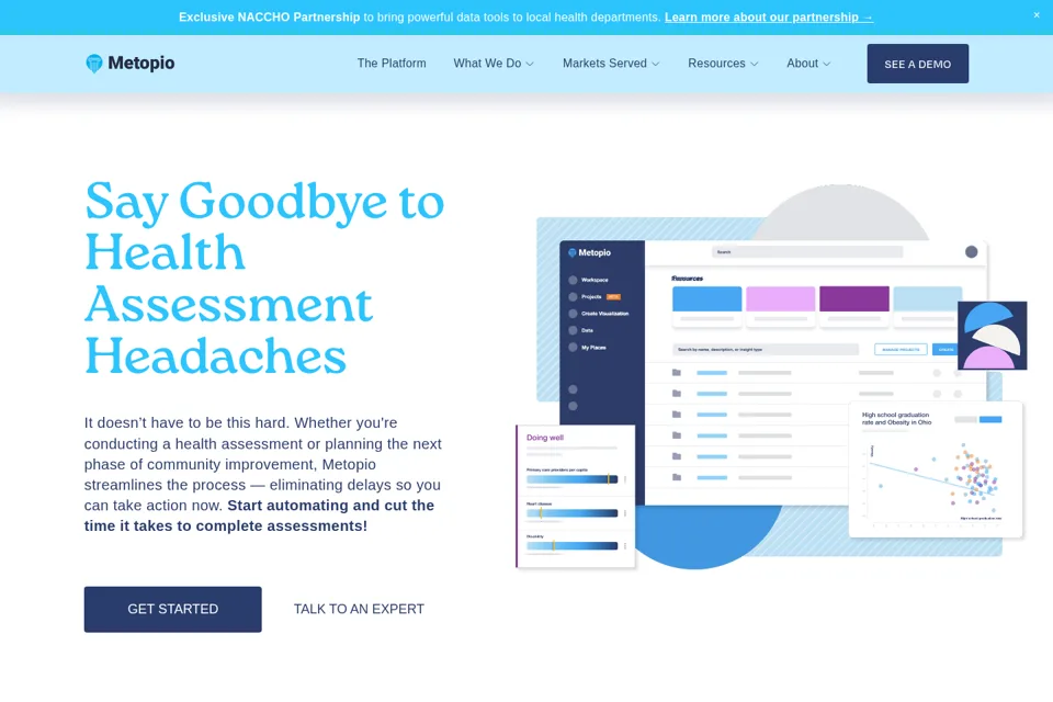 Aperçu de la landing page