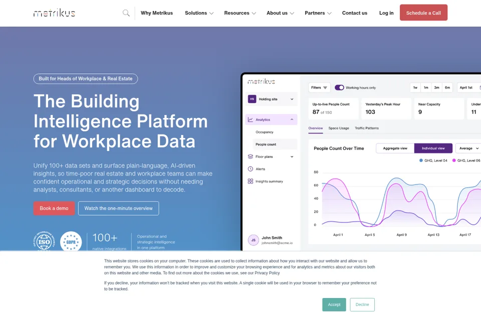 Aperçu de la landing page