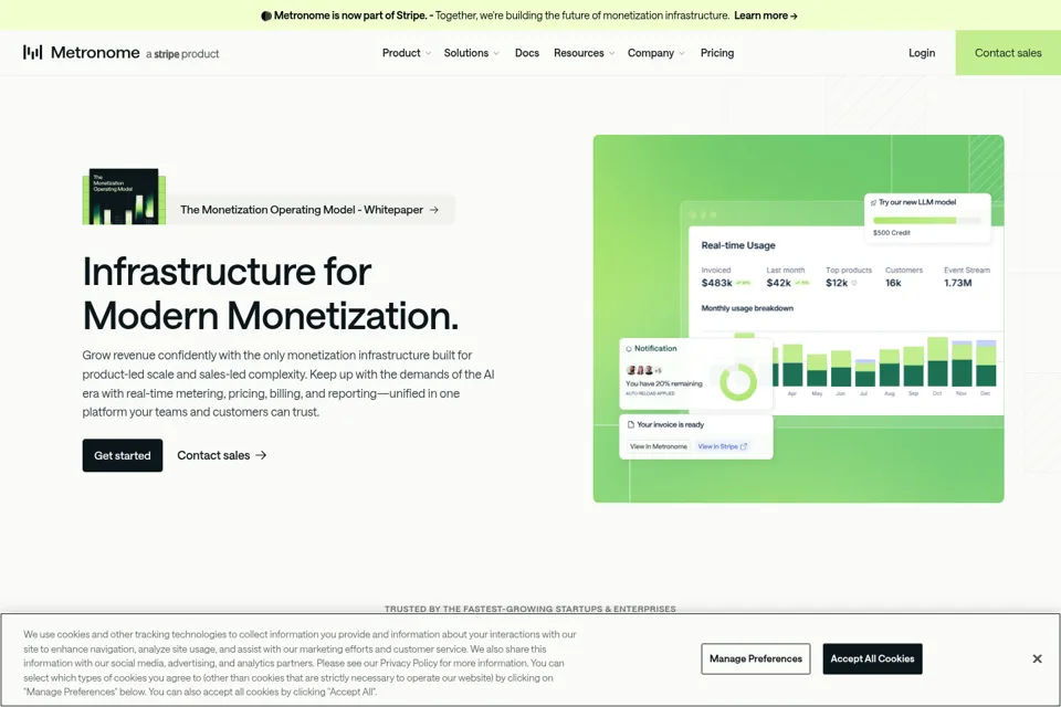 Aperçu de la landing page