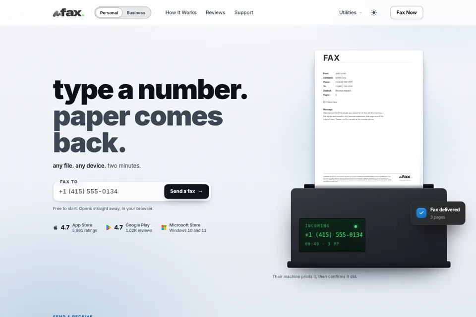 Aperçu de la landing page