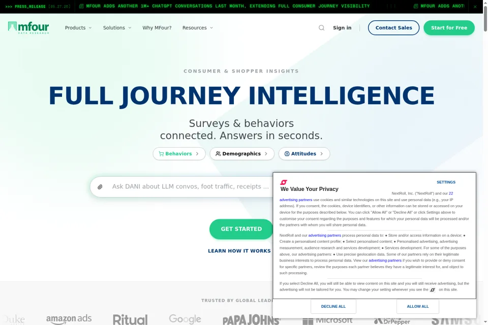 Landing page preview