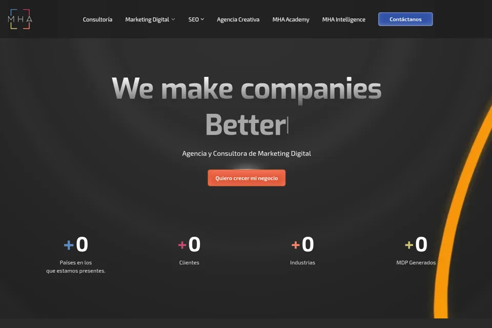 Aperçu de la landing page