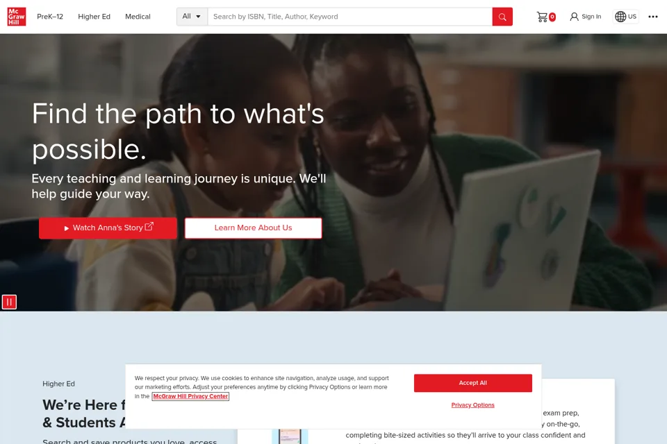 Landing page preview