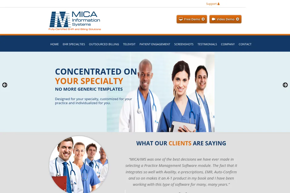Aperçu de la landing page