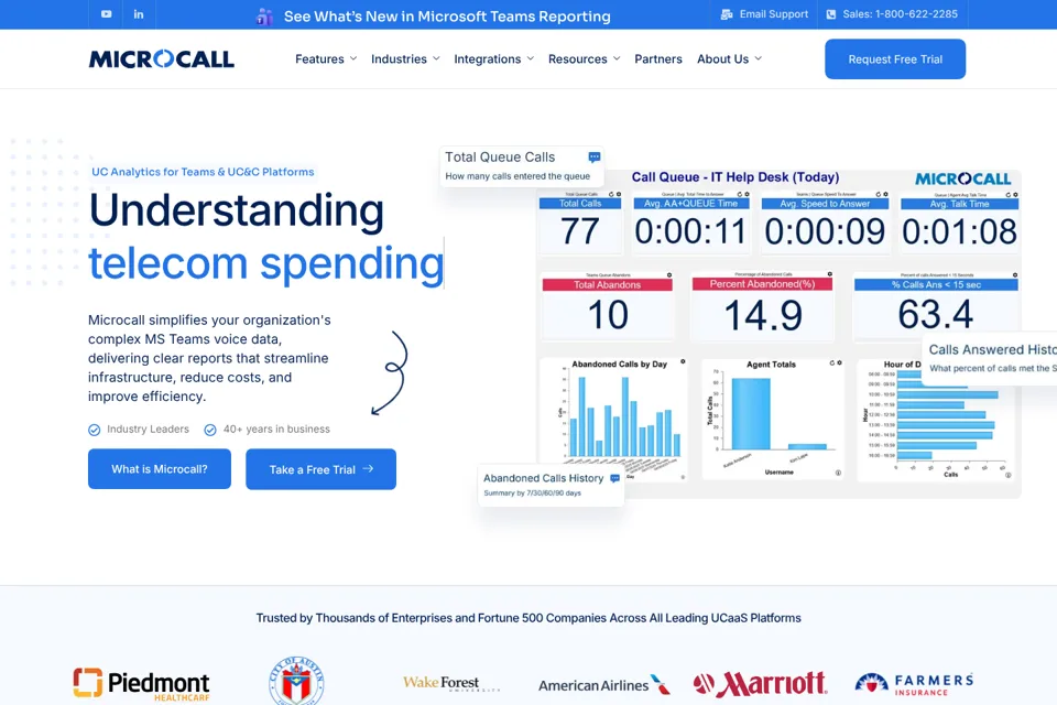 Aperçu de la landing page