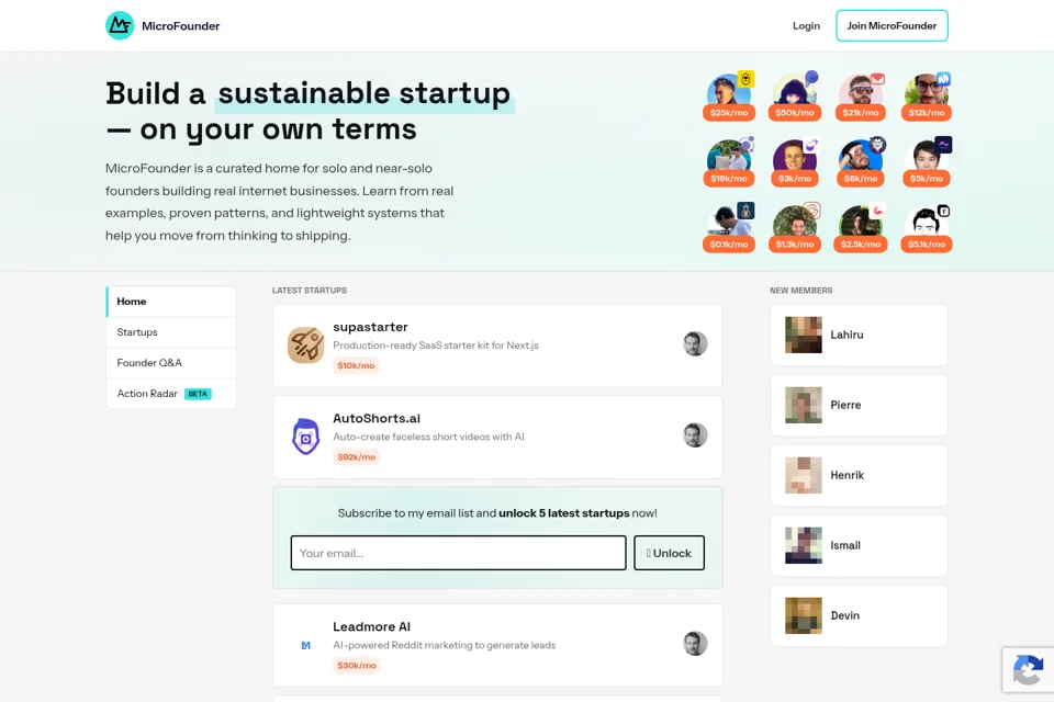 Landing page preview