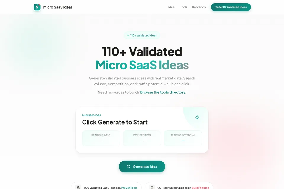 Aperçu de la landing page