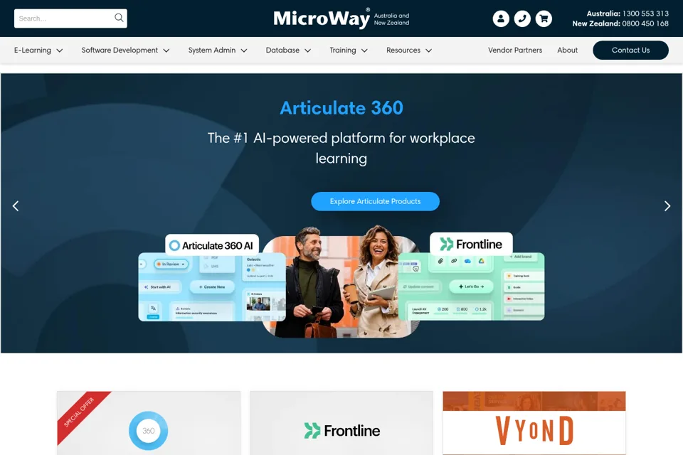 Aperçu de la landing page
