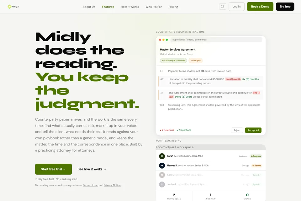 Aperçu de la landing page