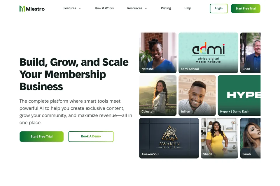 Aperçu de la landing page