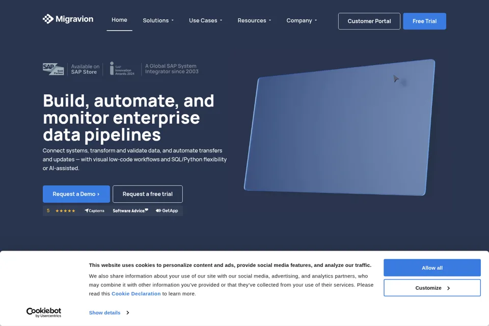 Aperçu de la landing page