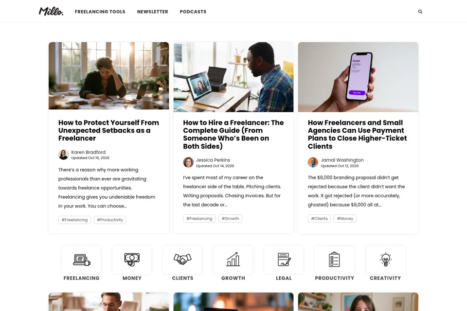 Landing page preview