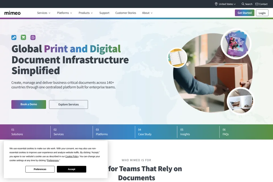 Aperçu de la landing page