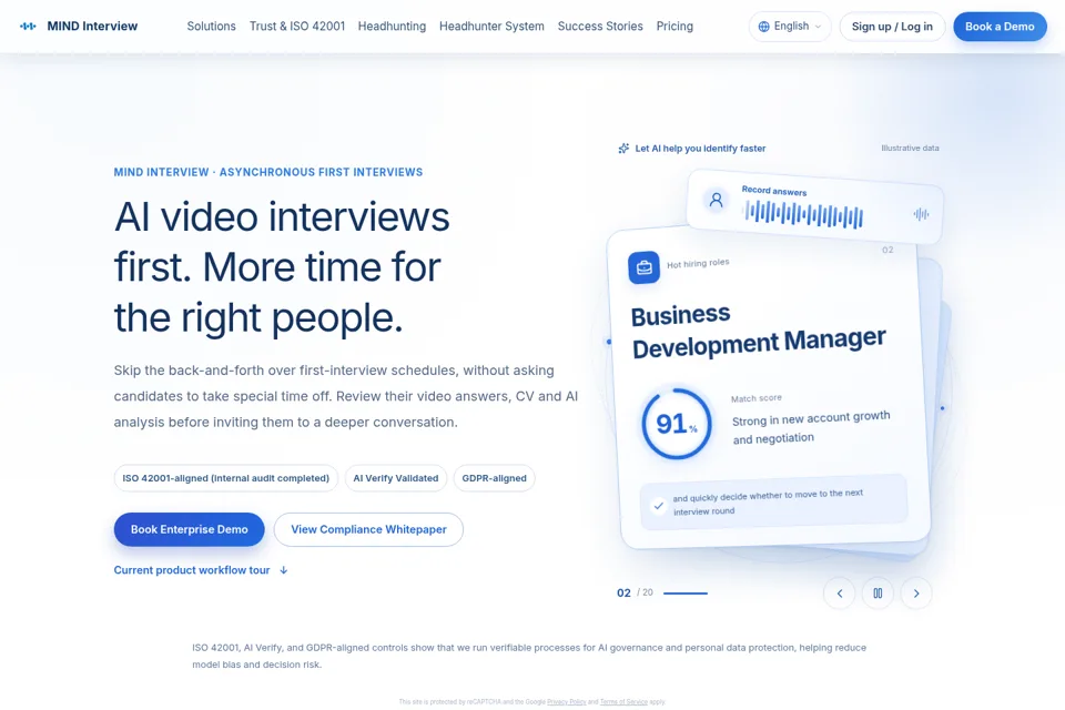 Landing page preview