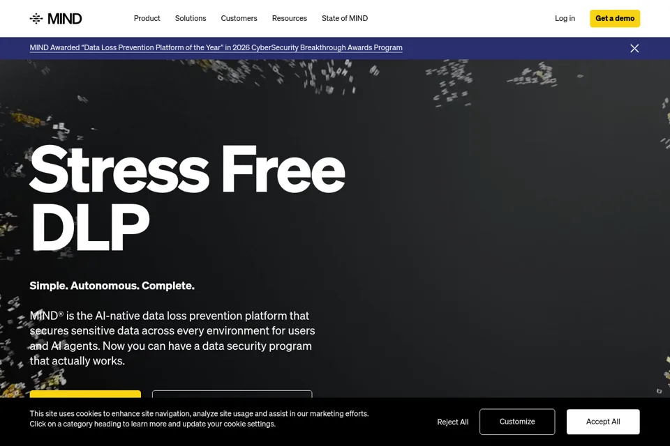 Aperçu de la landing page