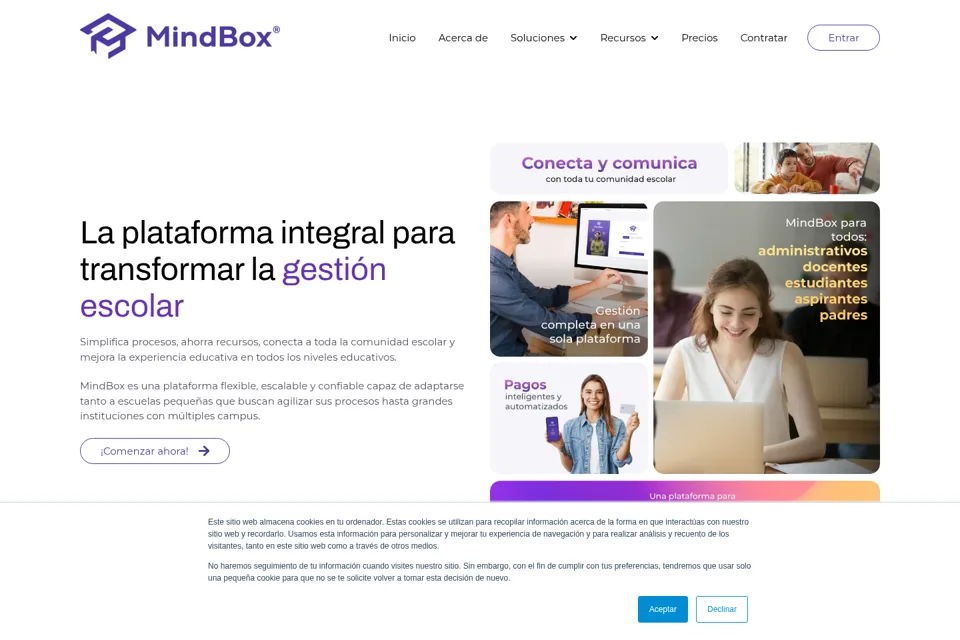 Aperçu de la landing page