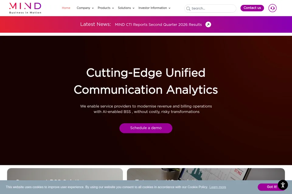 Aperçu de la landing page