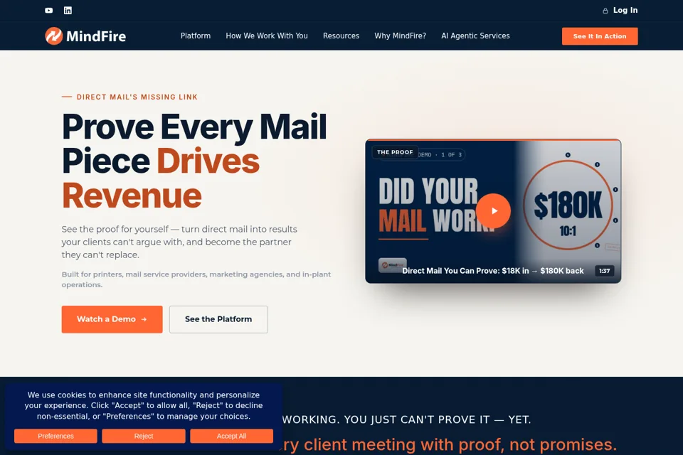 Landing page preview