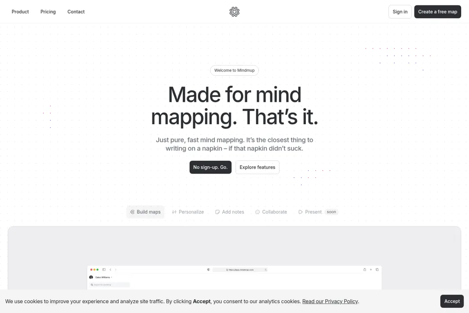 Landing page preview
