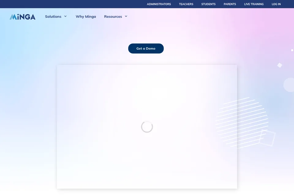 Aperçu de la landing page