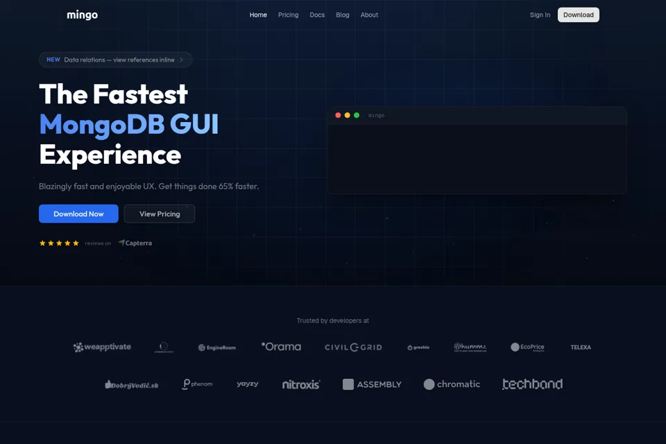 Aperçu de la landing page