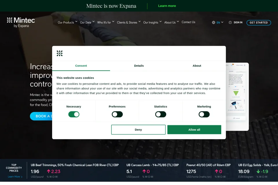 Aperçu de la landing page