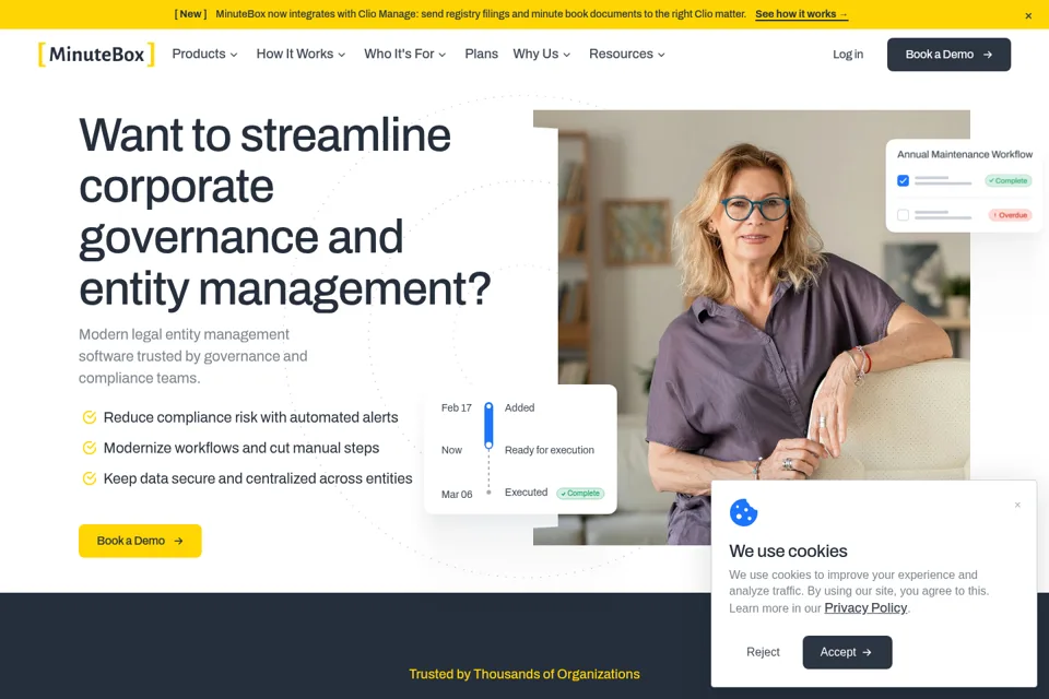 Aperçu de la landing page